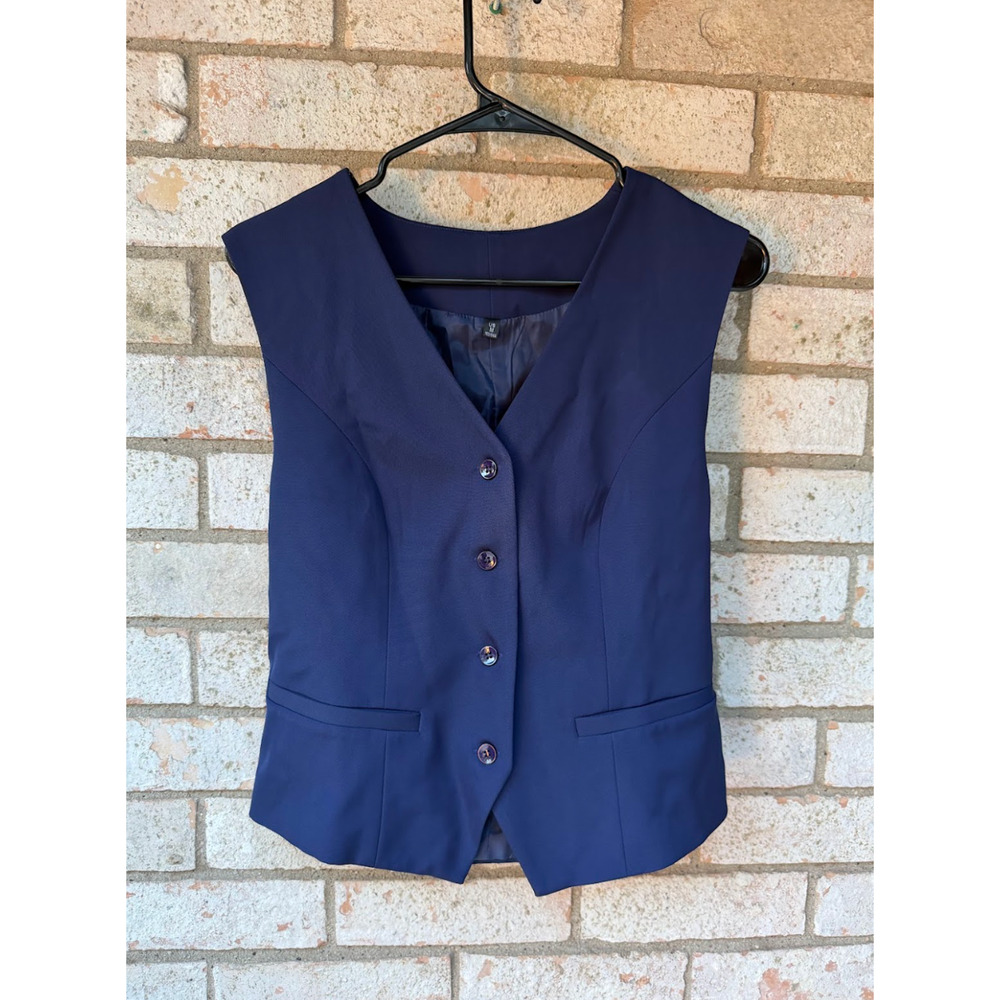 Women’s Navy Blue Blazer Vest Size Medium NWOT